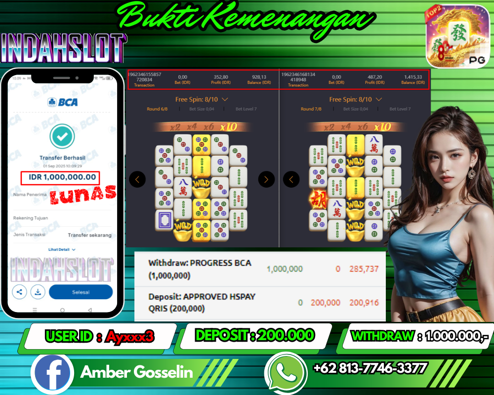 INDAHSLOT MAHJONG WAYS 2 Rp 1.000.000,- LUNAS!!