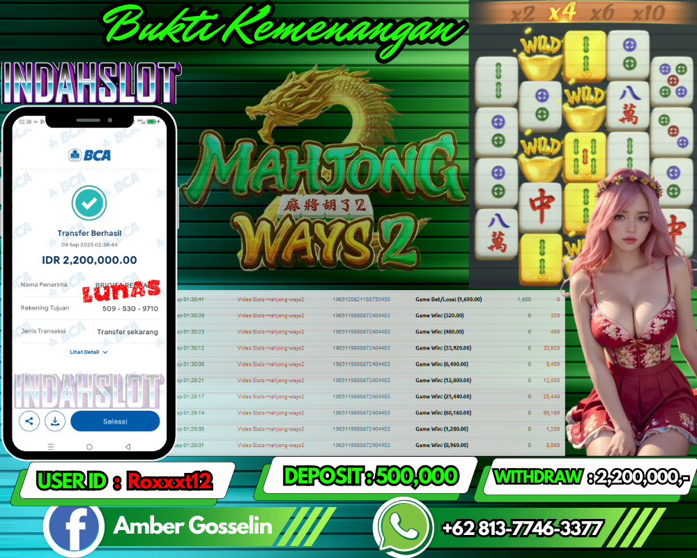 INDAHSLOT MAHJONG WAYS 2 Rp 2,200,000,- LUNAS!!