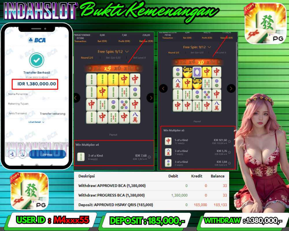 INDAHSLOT MAHJONG WAYS 1 Rp 1.380,000,- LUNAS!!