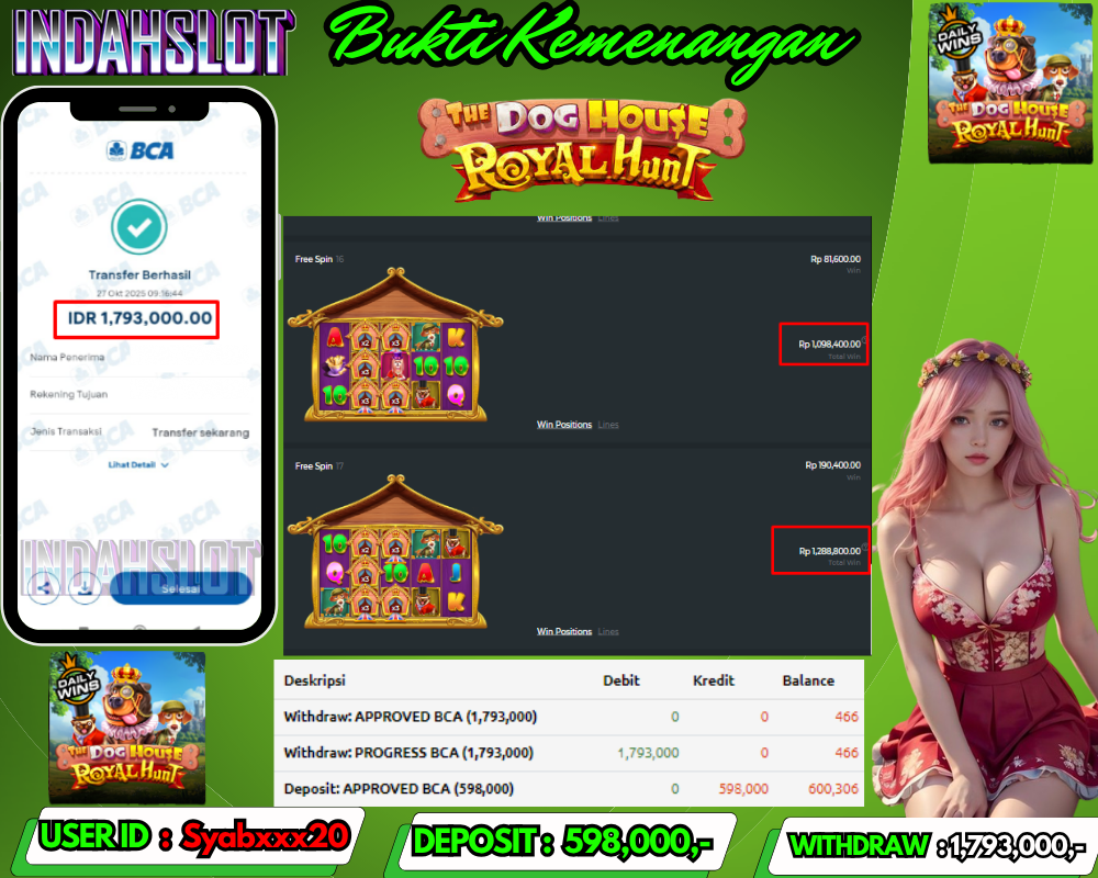 INDAHSLO THE DOG HOUSE ROYAL HUNT Rp 1,793,000,- LUNAS!!