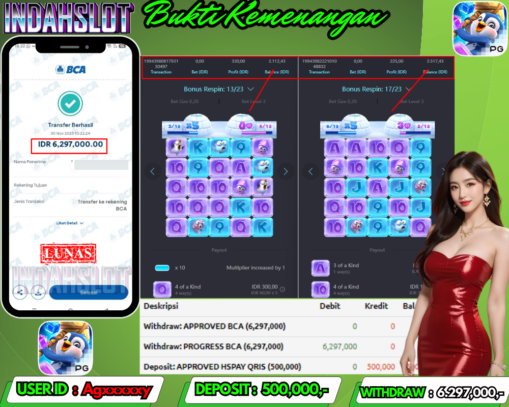 INDAHSLOT THE GREAT ICESCAPE Rp 6.297.000 LUNAS