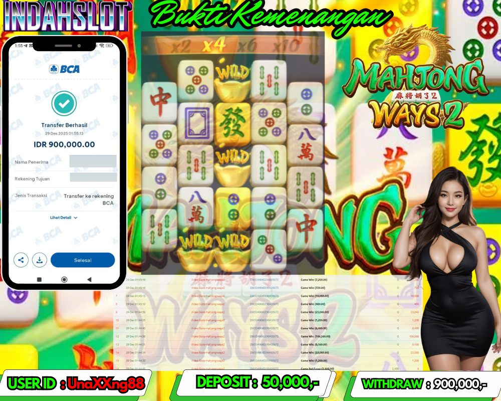 INDAHSLOT MAHJONG WAYS 2 Rp.900,000 LUNAS